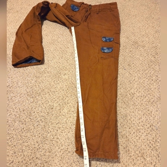 WON Woolf Originals New York Cargo Pants Men's 31 Streetwear Canvas Khaki Tan - Picture 6 of 8